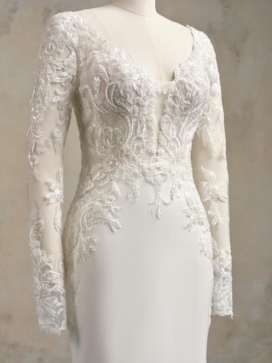 Maggie Sottero "Anastasia" Stretch Crepe Bridal Gown - Image 2