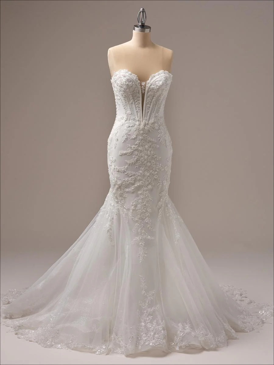 Maggie Sottero "Benji Royale" Fit and Flare Lace Bridal Gown (with lined bodice) - Image 3