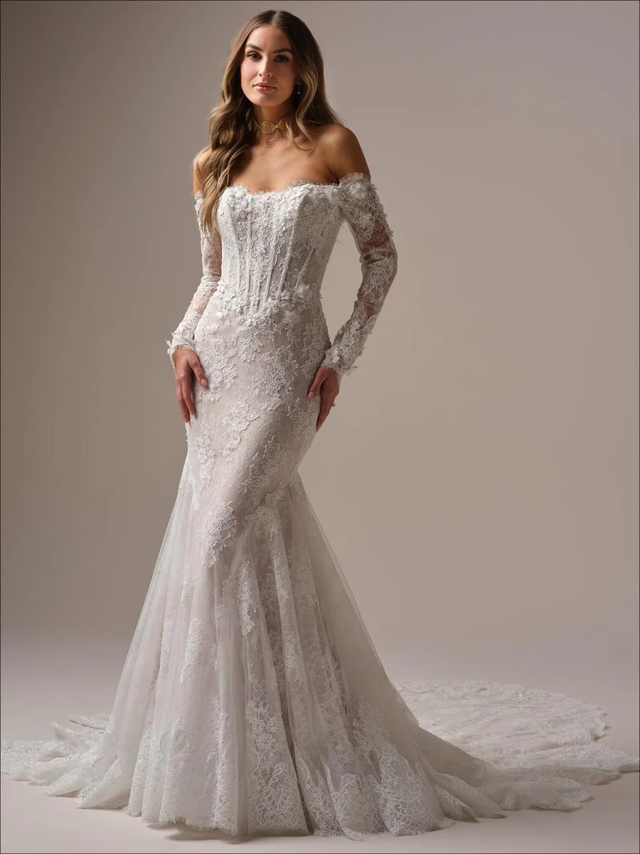 Maggie Sottero "Takera" Fit and Flare Lace Bridal Gown - Image 3