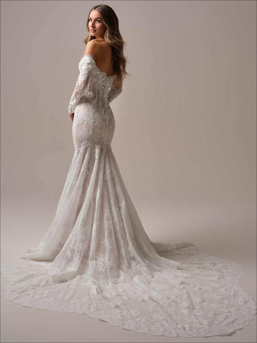 Maggie Sottero "Takera" Fit and Flare Lace Bridal Gown - Image 4