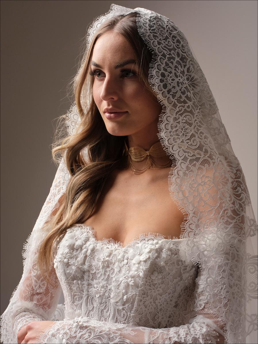 Maggie Sottero "Takera" Fit and Flare Lace Bridal Gown - Image 5