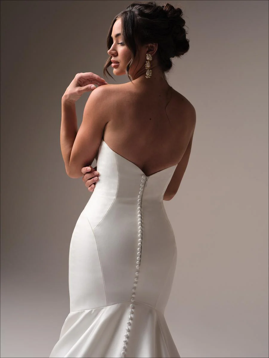 Maggie Sottero "Odette" Satin Fit and Flare Bridal Gown - Image 6