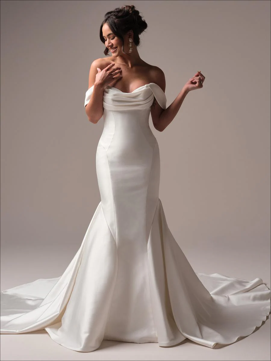 Maggie Sottero "Odette" Satin Fit and Flare Bridal Gown - Image 7