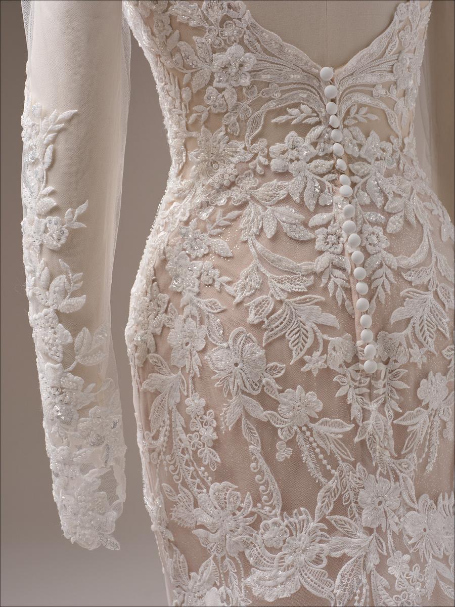 Maggie Sottero "Bianca" Feminine Fitted Beaded Bridal Gown - Image 3