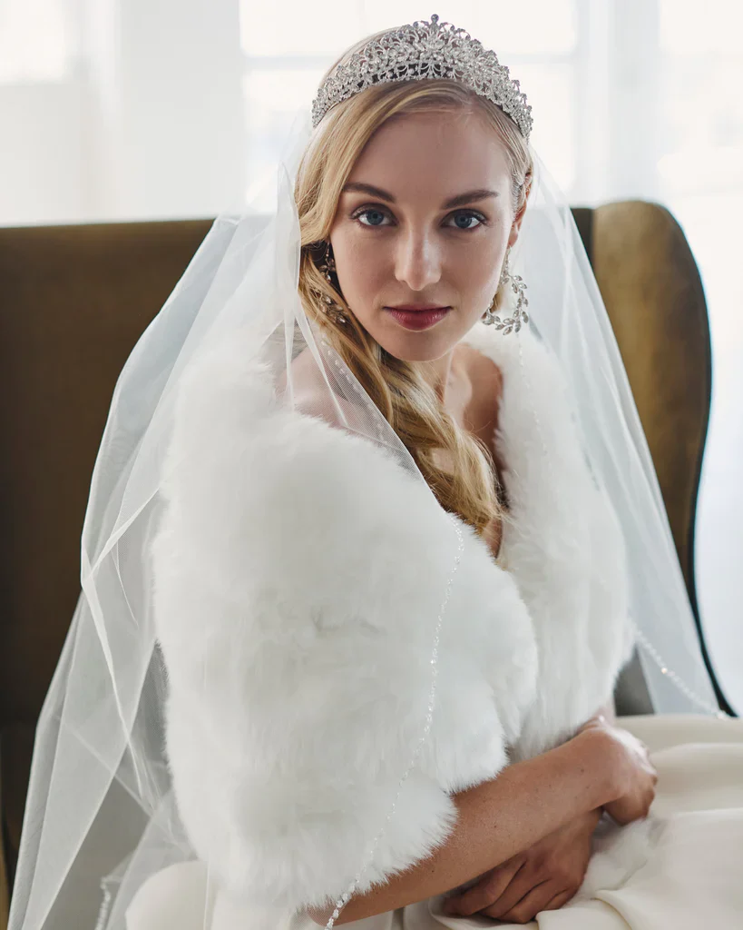 Marionat Bridal Faux Fur Wrap 7110 - Image 2