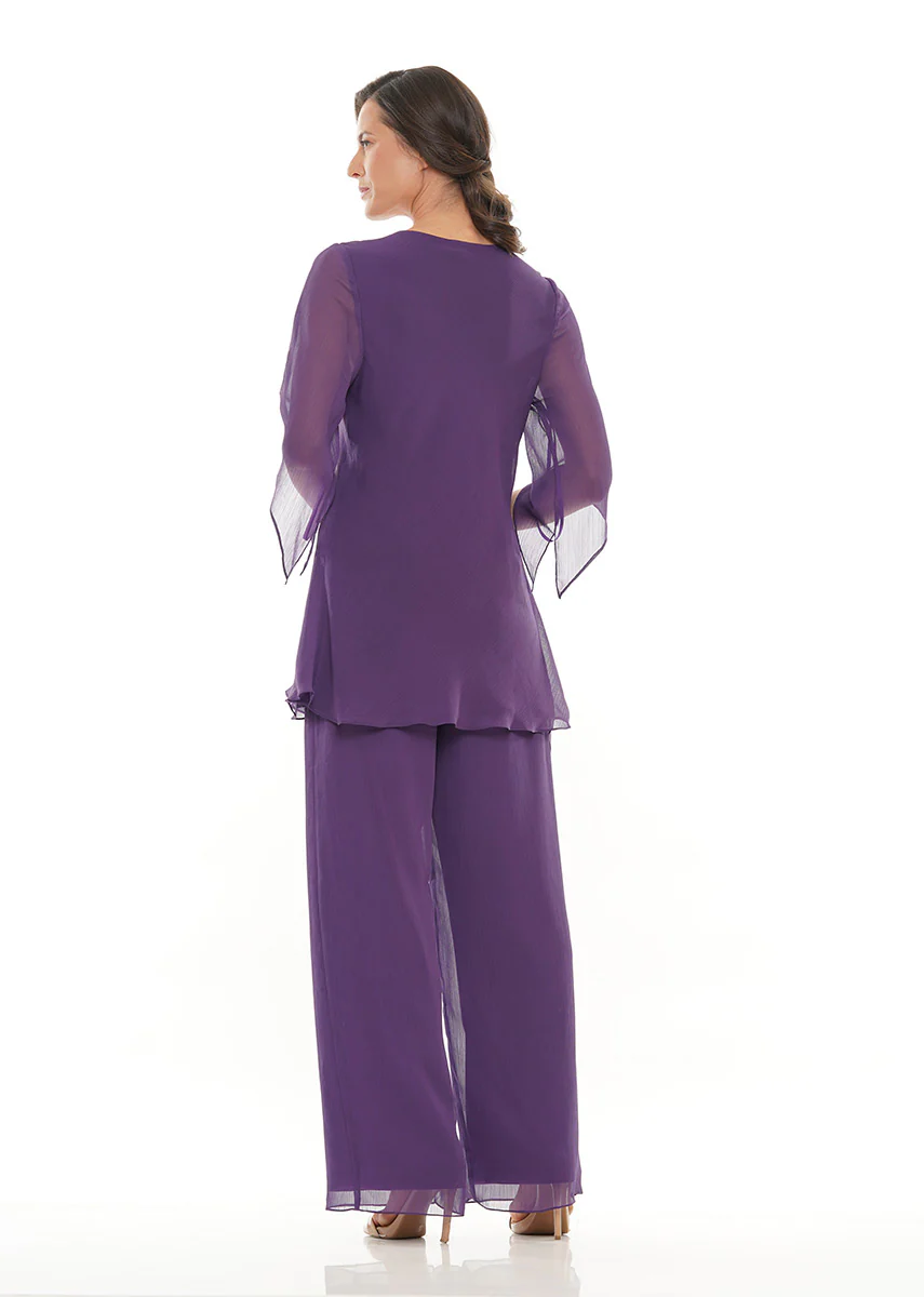 Marsoni by Colors Dress Ruffle Chiffon Pantsuit M308 - Image 14