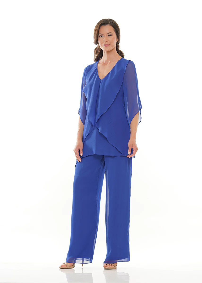 Marsoni by Colors Dress Ruffle Chiffon Pantsuit M308 - Image 19