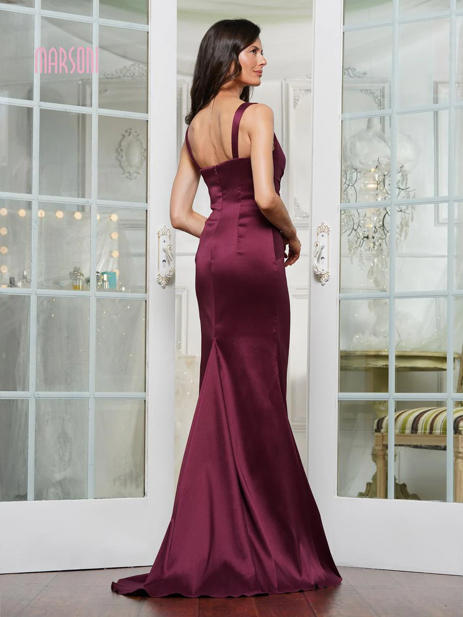 Marsoni by Colors Stretch Mikado Evening Dress MV1294 - Image 3