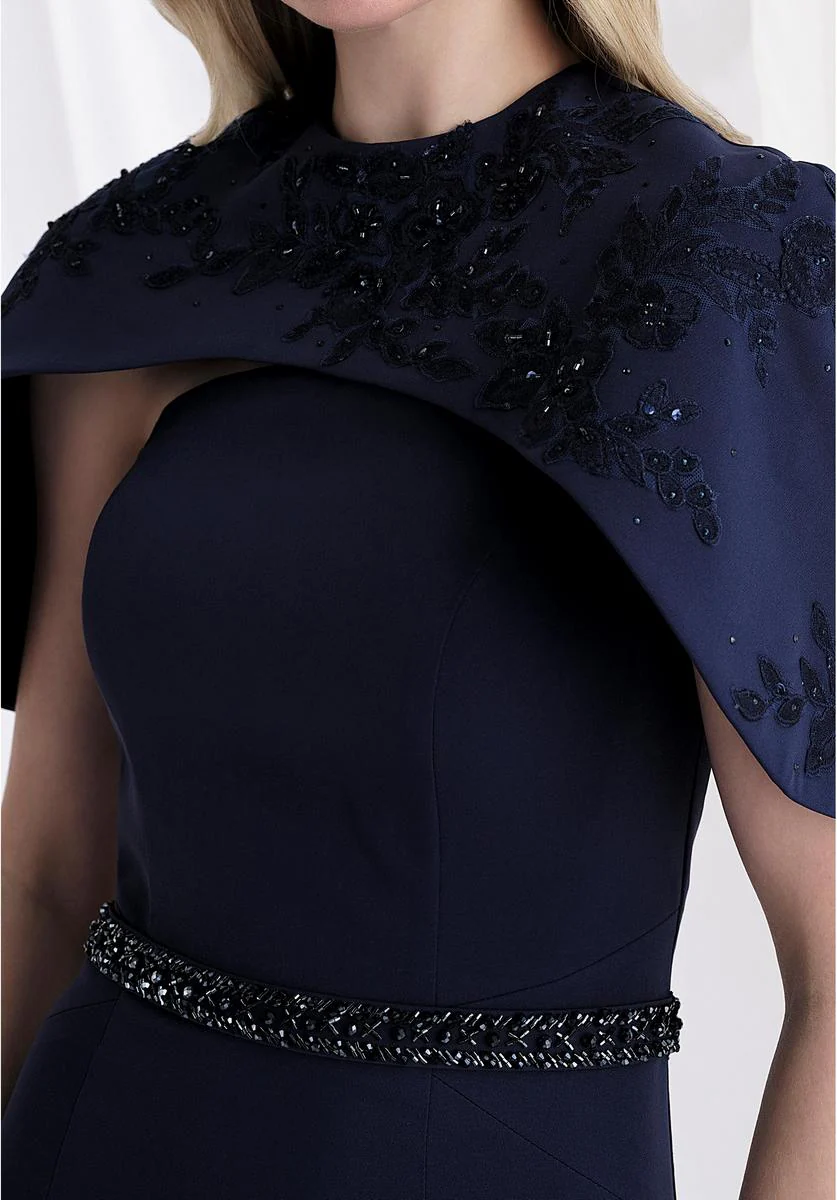 MLNY by Morilee V-Neck Wrap Bodice Evening Dress 73183 - Image 10