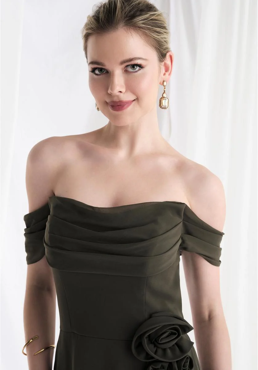 MGNY Madeline Gardner Off Shoulder Evening Dress 73019 - Image 7