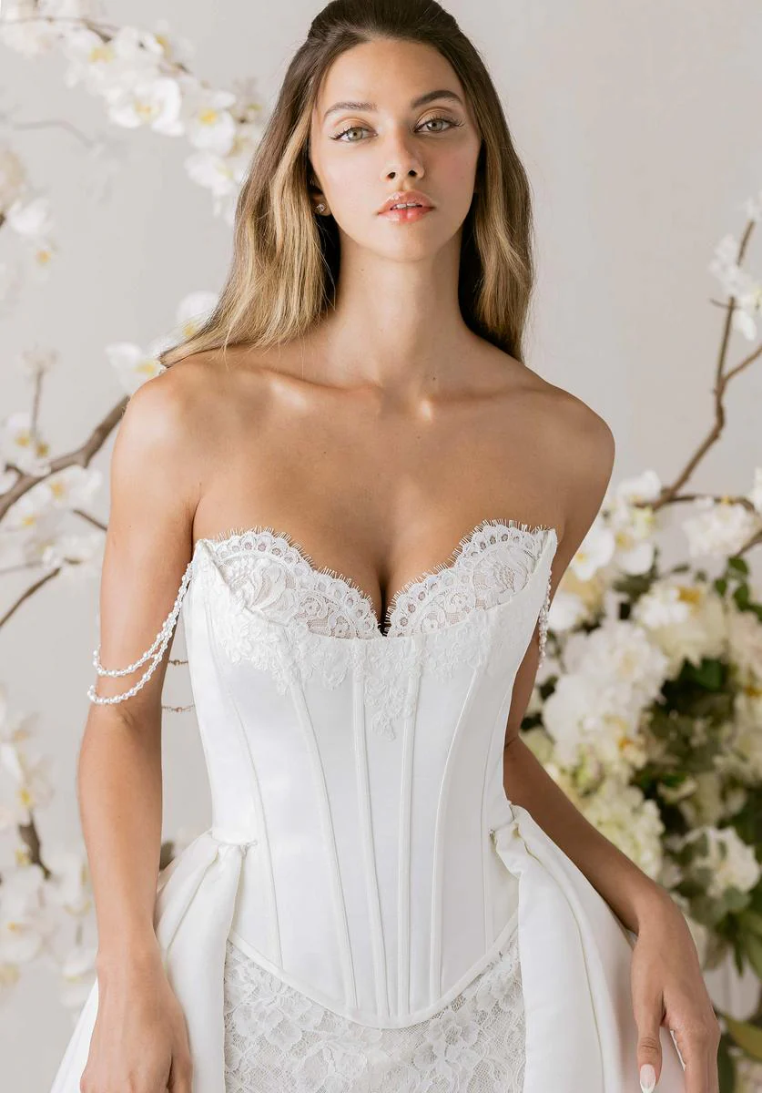 Morilee "Balancé" Two Piece Lace Satin Bridal Gown 1010041 - Image 3