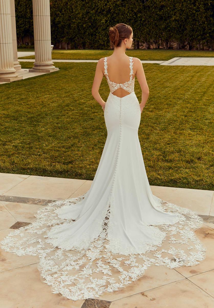 Morilee Raquel Crepe Illusion Wedding Dress 2658 - Image 2