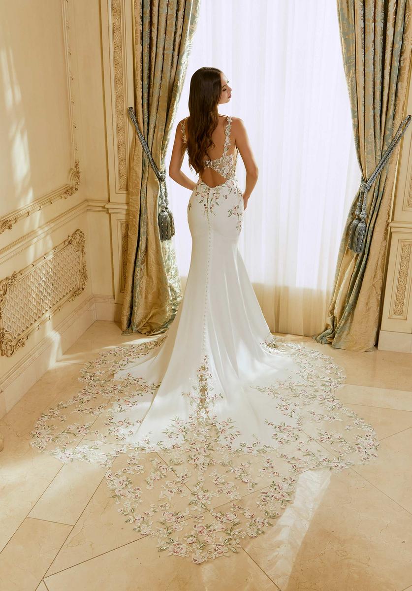 Morilee Raquel Crepe Illusion Wedding Dress 2658 - Image 6