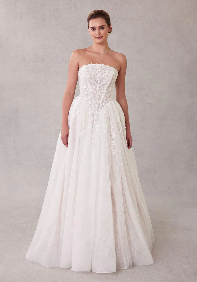 Morilee Bridal Gown "Seattle" Basque Waist Ballgown - Image 3