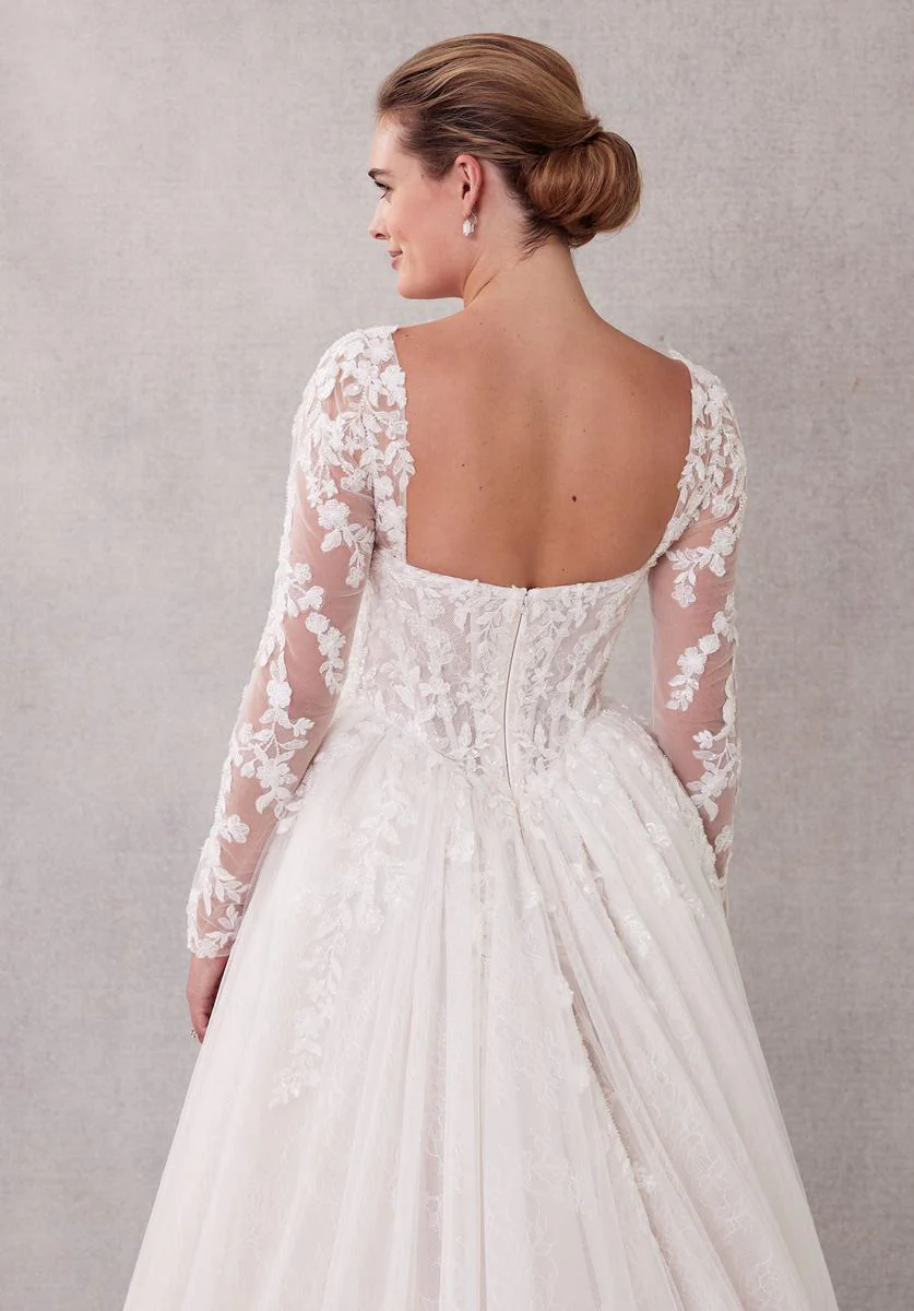 Morilee Bridal Gown "Seattle" Basque Waist Ballgown - Image 8