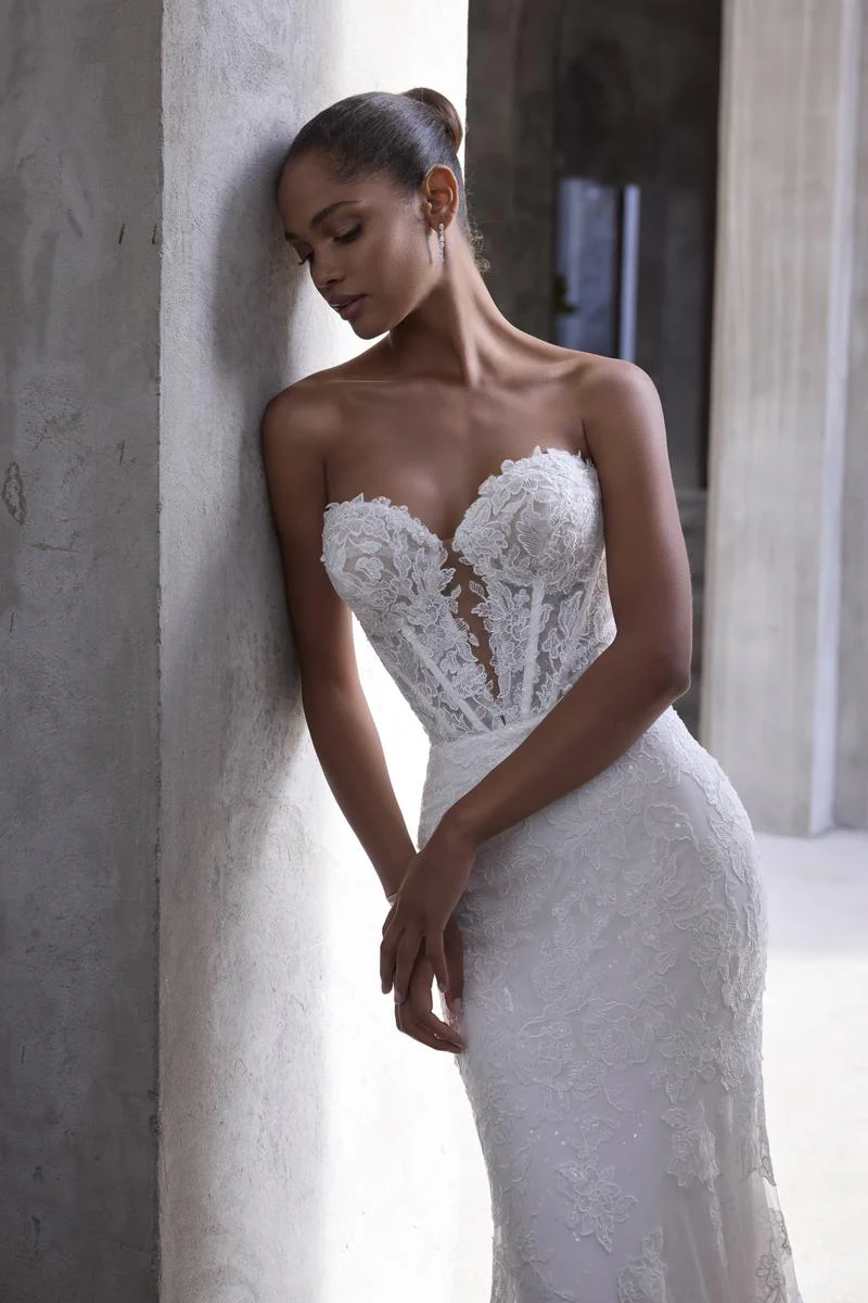 Morilee Bridal "Vasiliki" Lace Fit & Flare Bridal Gown with Sleeves 2940 - Image 4