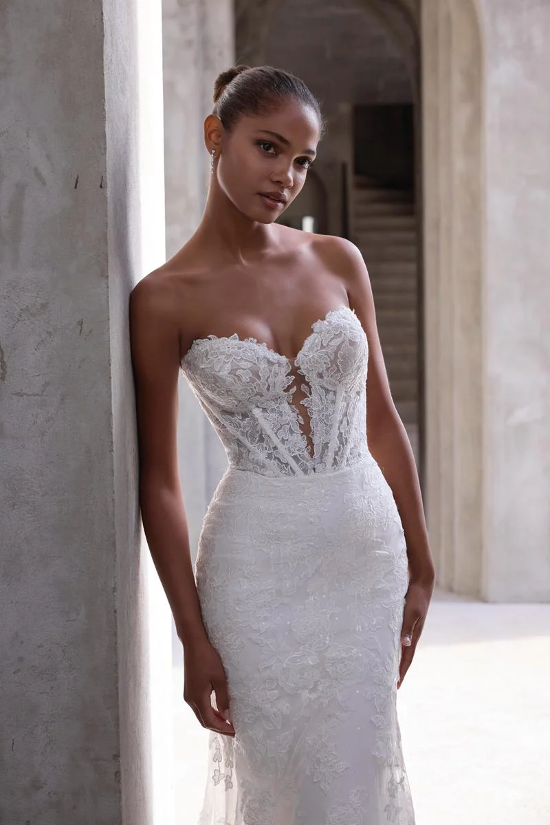 Morilee Bridal "Vasiliki" Lace Fit & Flare Bridal Gown with Sleeves 2940 - Image 5
