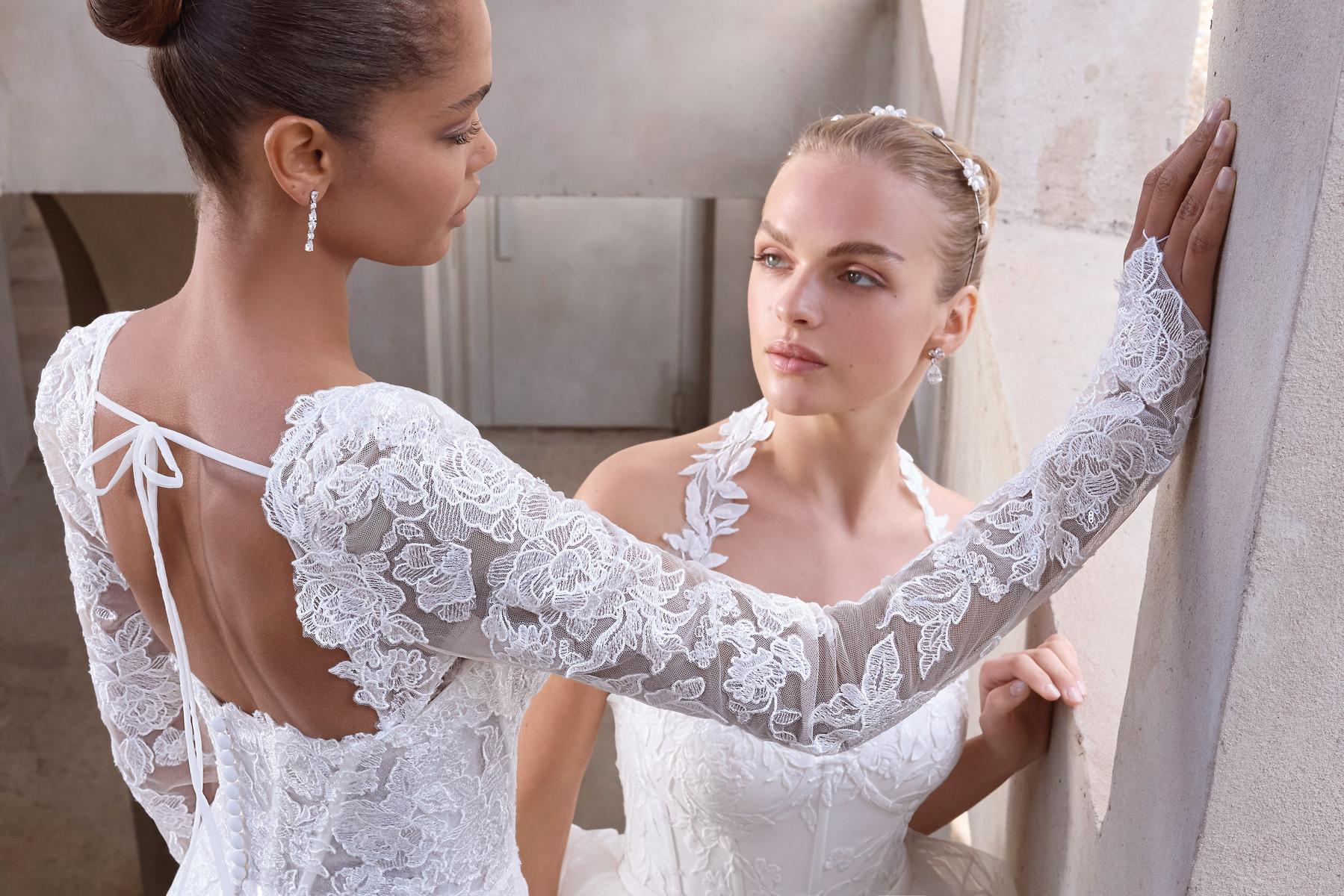 Morilee Bridal "Vasiliki" Lace Fit & Flare Bridal Gown with Sleeves 2940 - Image 6
