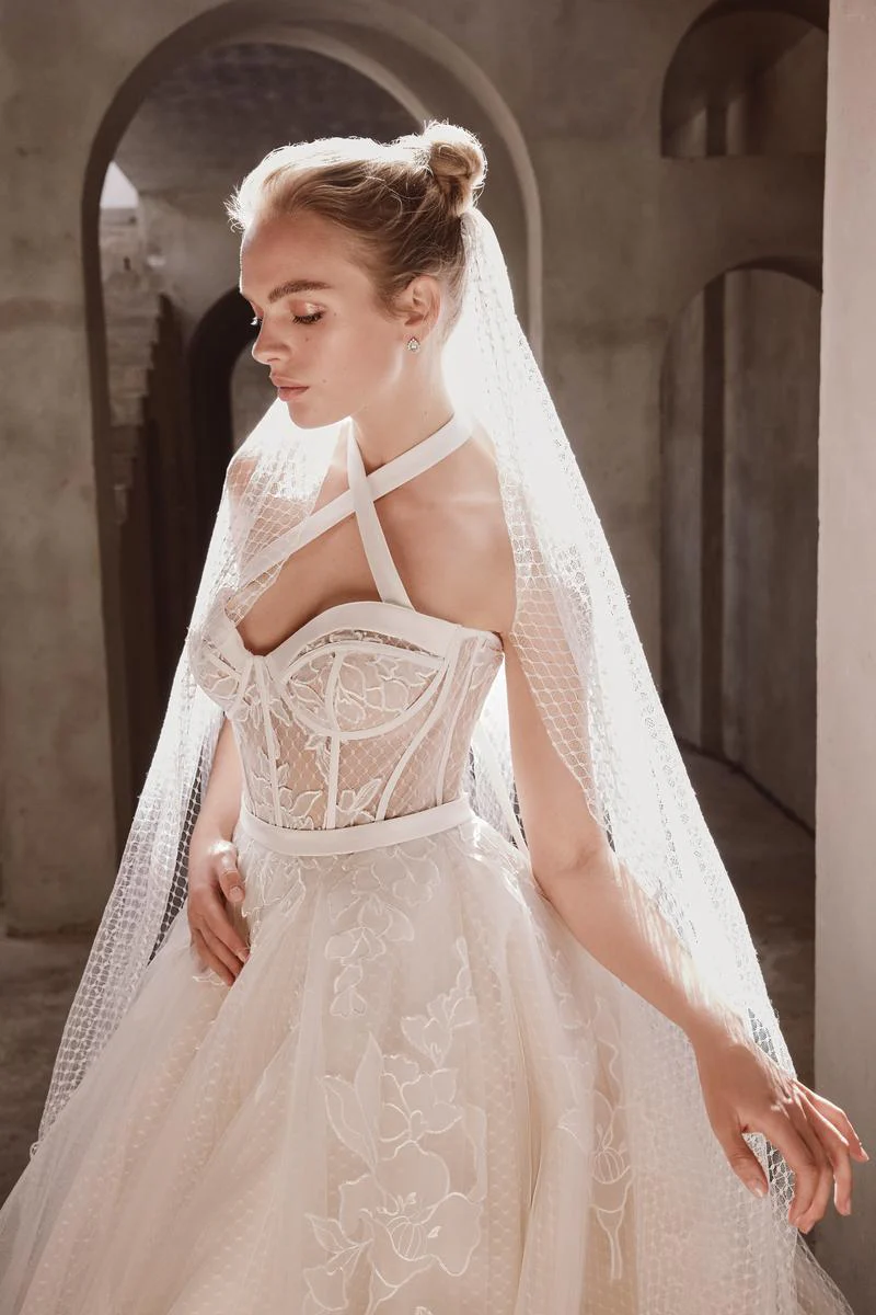 Morilee "Myra" Swiss Dot Strapless Ballgown Bridal Gown - Image 12
