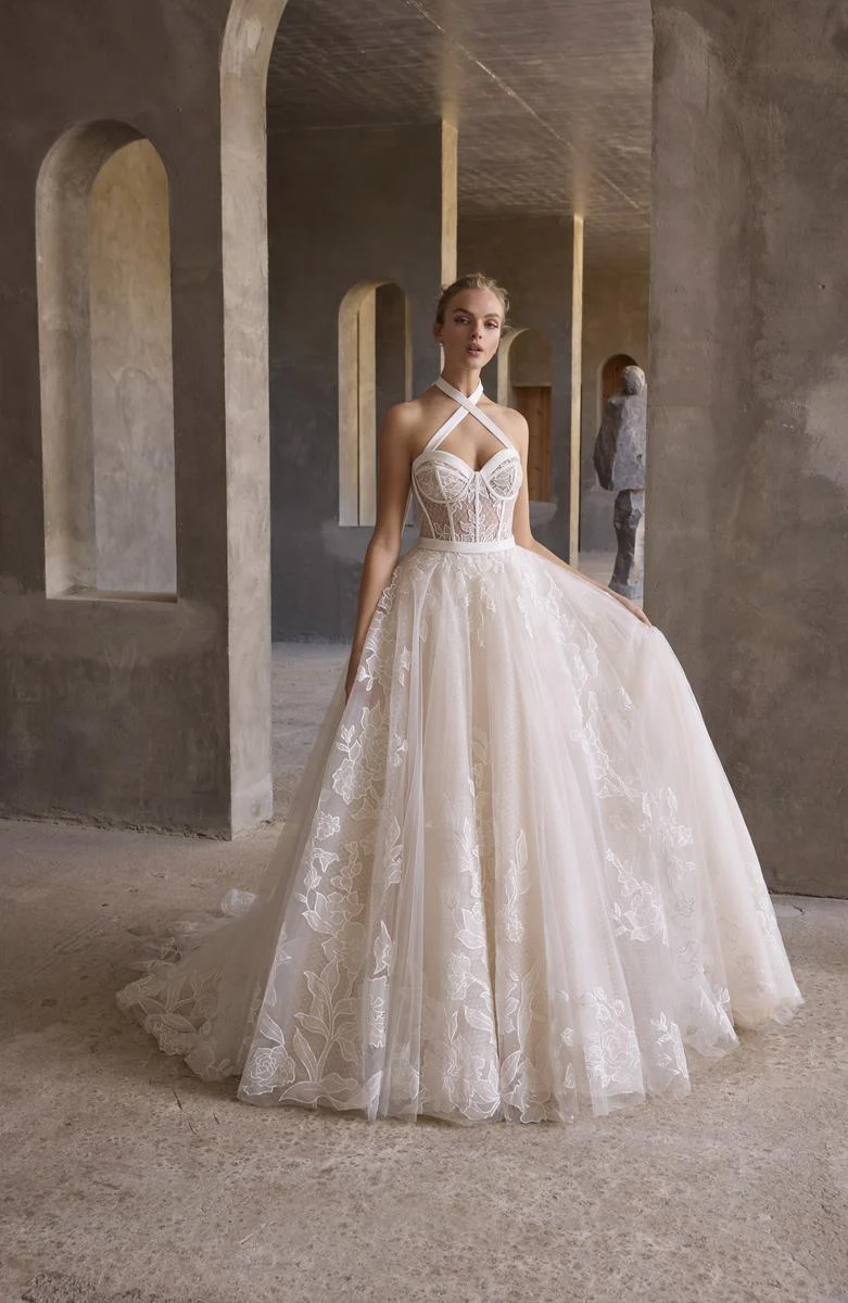Morilee "Myra" Swiss Dot Strapless Ballgown Bridal Gown - Image 6