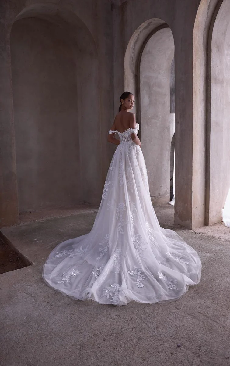 Morilee "Filippa" Romantic A-line Strapless Lace Bridal Gown - Image 2