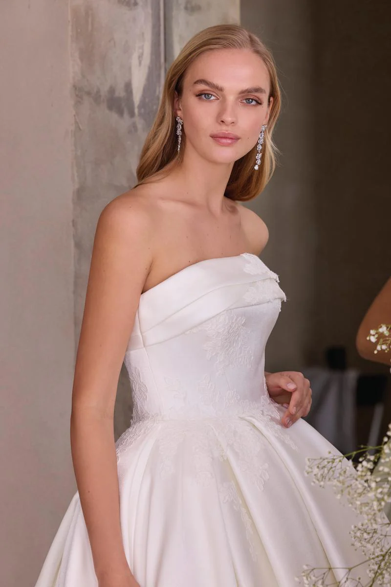 Morilee "Asteria" Princess-Inspired Strapless Satin Bridal Ballgown - Image 5