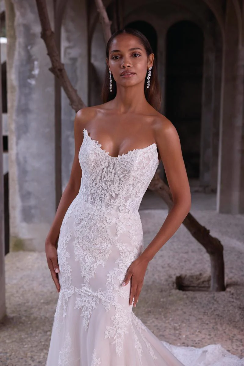 Morilee "Calista" Fit and Flare Cat-eye Lace Bridal Gown - Image 3