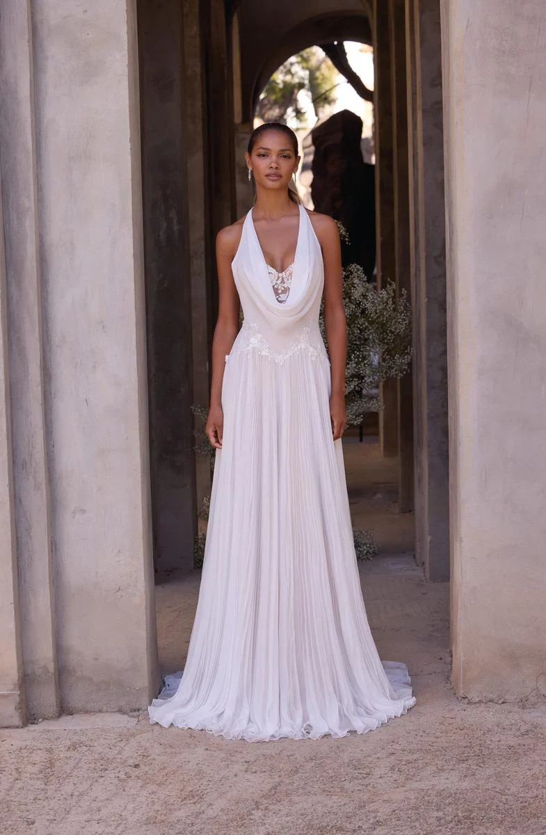 Morilee "Evangeline" Soft Mermaid Lace Bridal Gown with Straps - Image 4