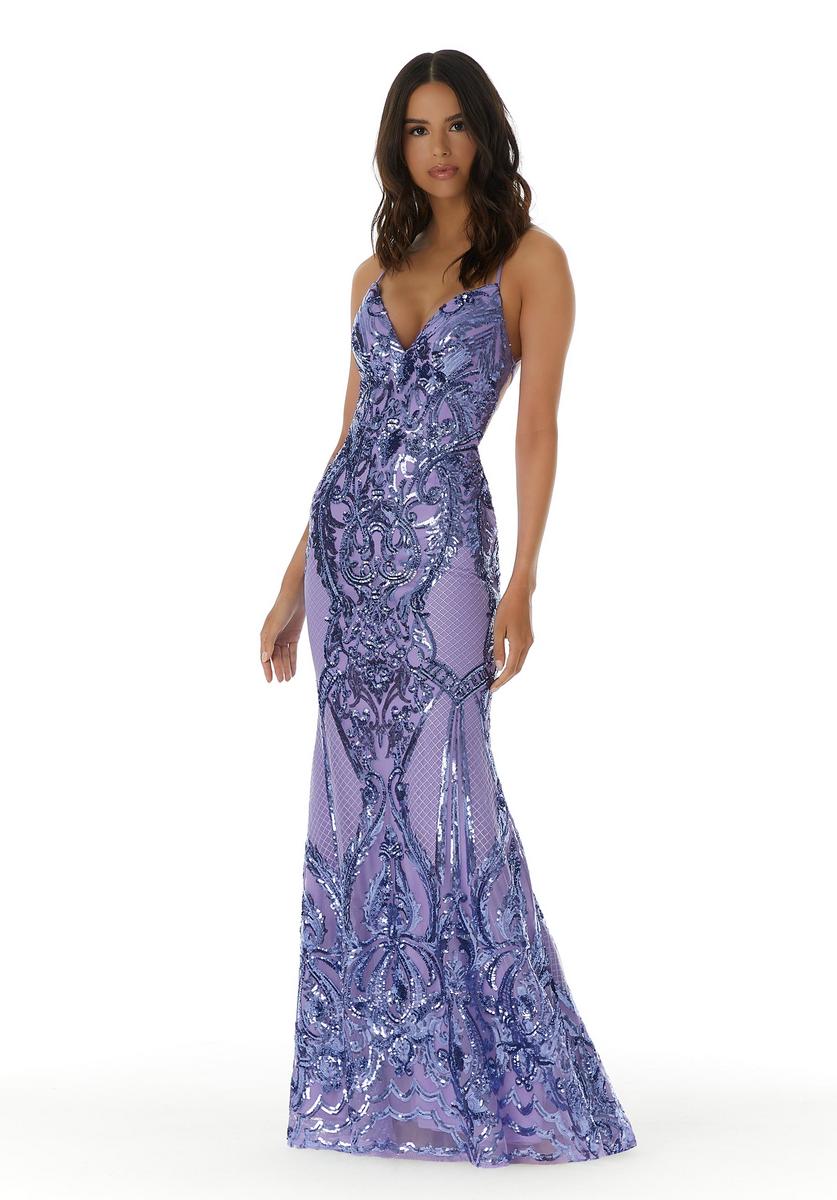 Morilee Long Sequin V-Neck Prom Dress 43032 - Image 7