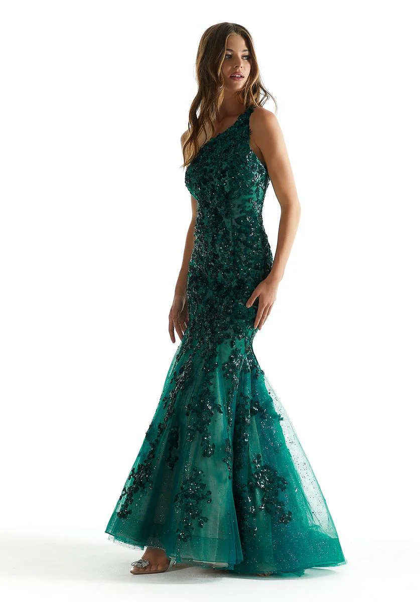 Morilee One Shoulder Long Prom Dress 48025 - Image 10