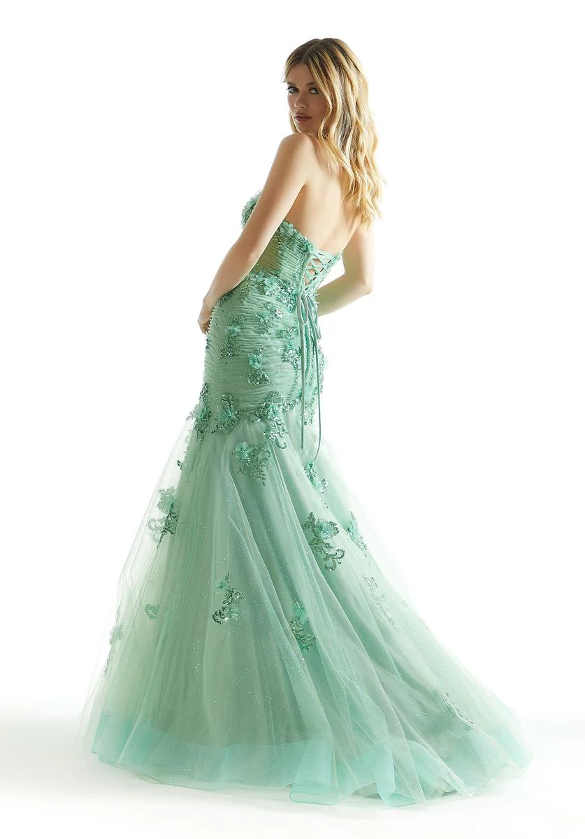 Morilee Strapless 3D Floral mermaid Prom Dress 49008 - Image 2