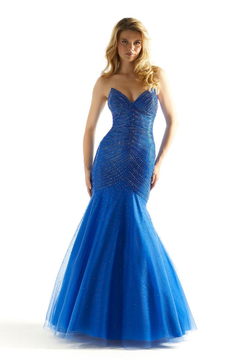 Morilee Peaked Mermaid Strapless Prom Dress 49029 - Image 7