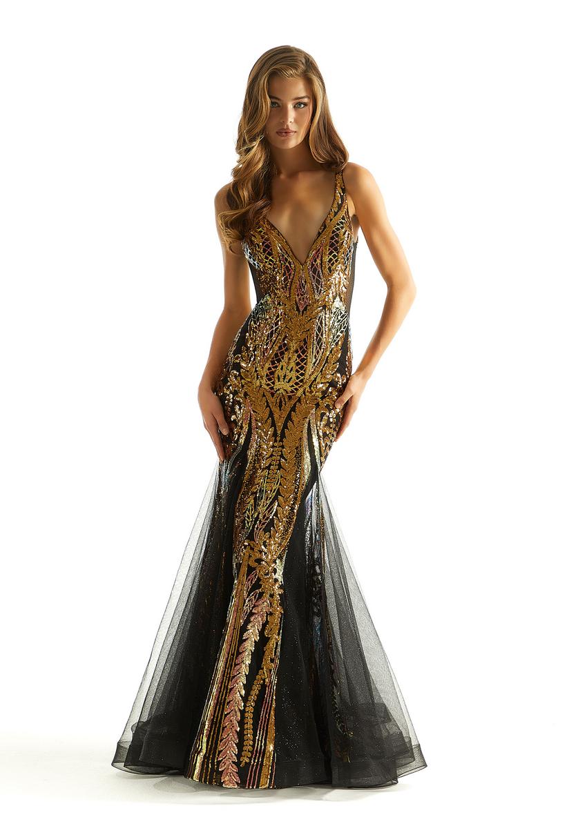 Morilee Metallic Sequin Prom Dress 49037 - Image 4