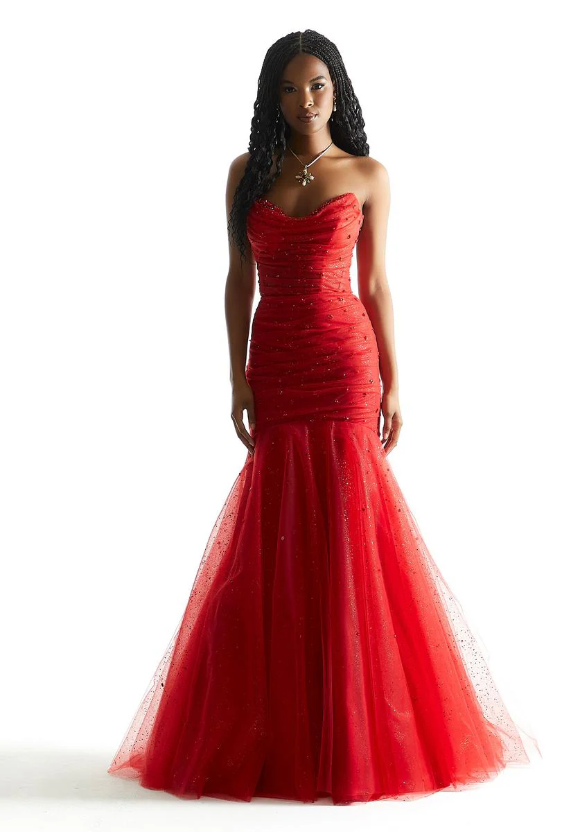 Morilee Strapless Ruched Mermaid Prom Dress 49046 - Image 6