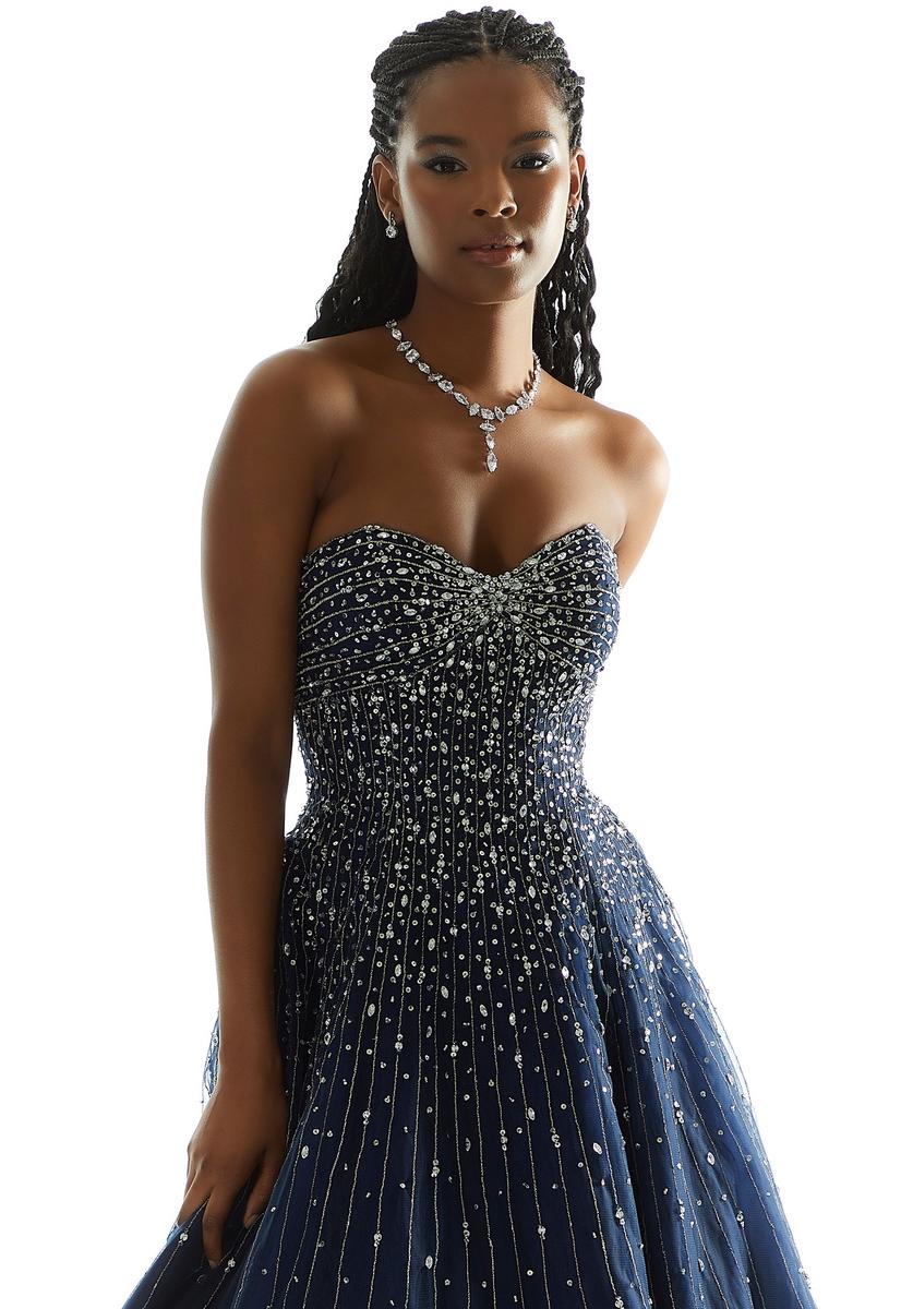 Morilee Strapless Sparkle Tulle Ball Gown 49051 - Image 3