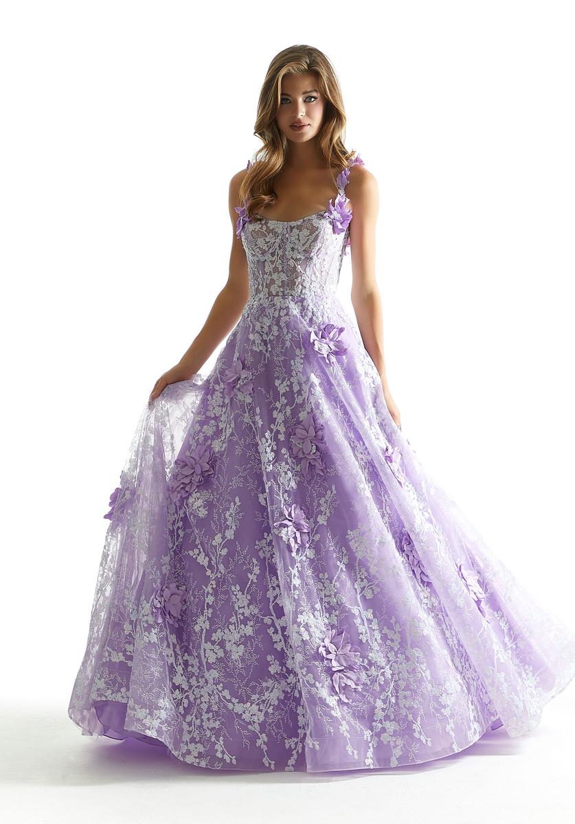 Morilee Lace Corset 3D Floral Prom Dress 49072 - Image 5