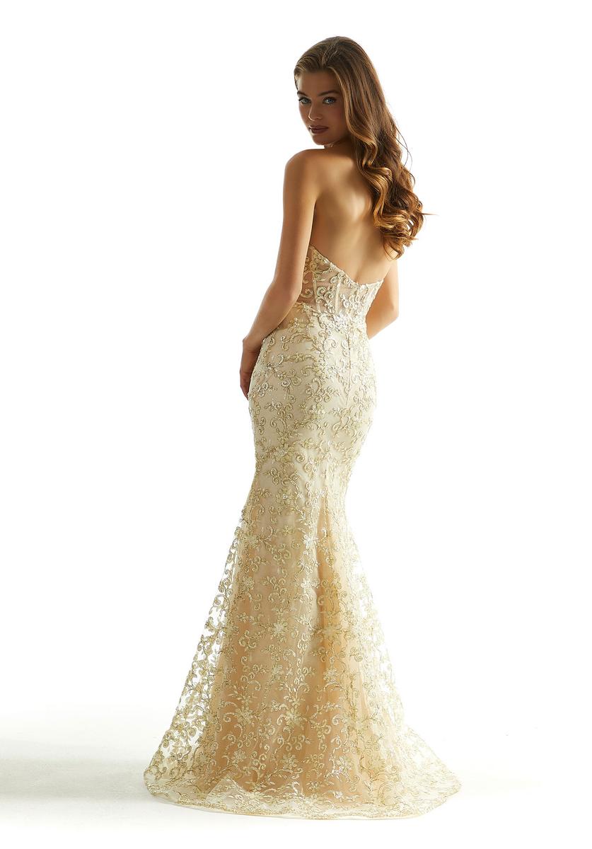 Morilee Strapless Drape Prom Dress 49082 - Image 2