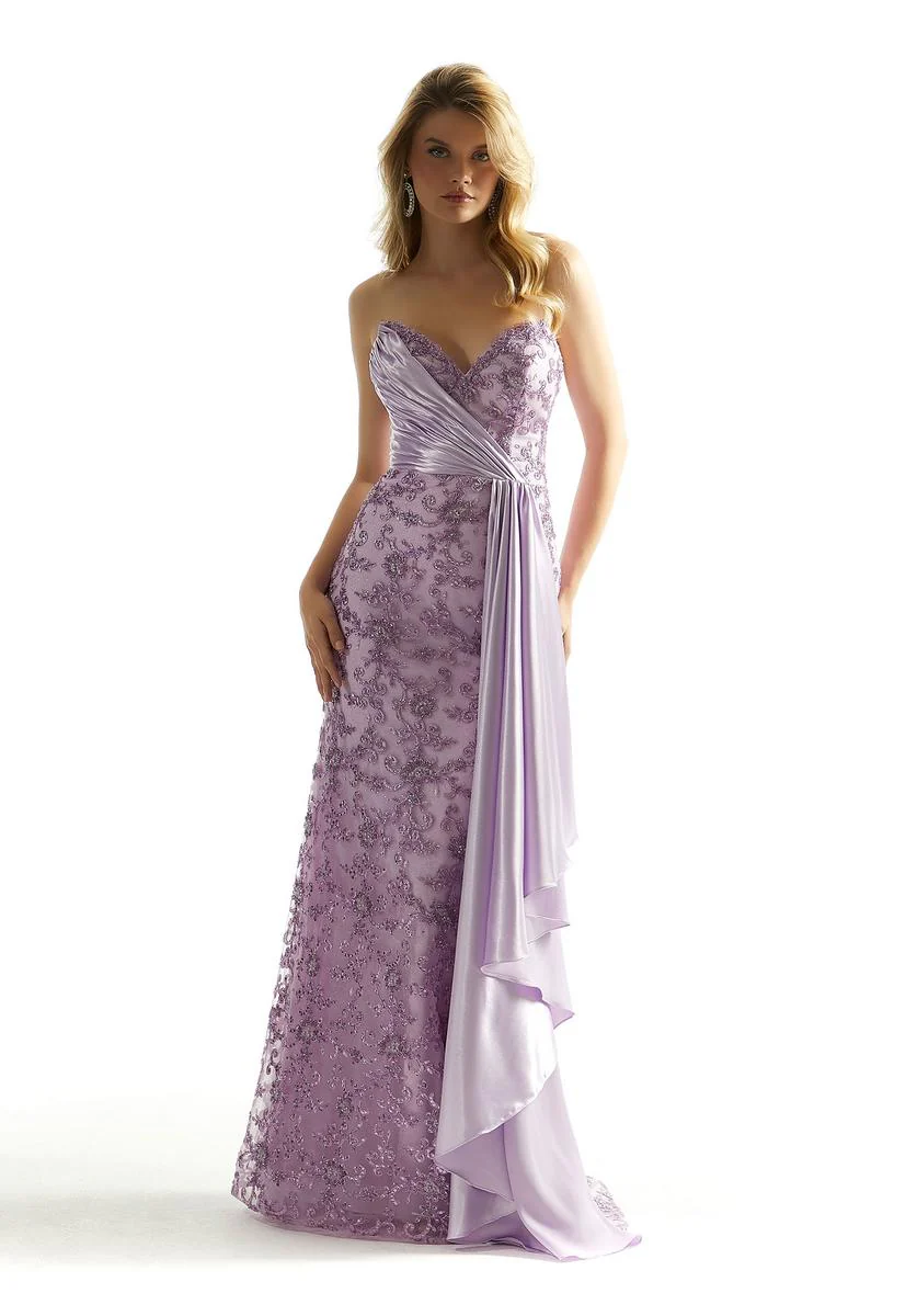 Morilee Strapless Drape Prom Dress 49082 - Image 4