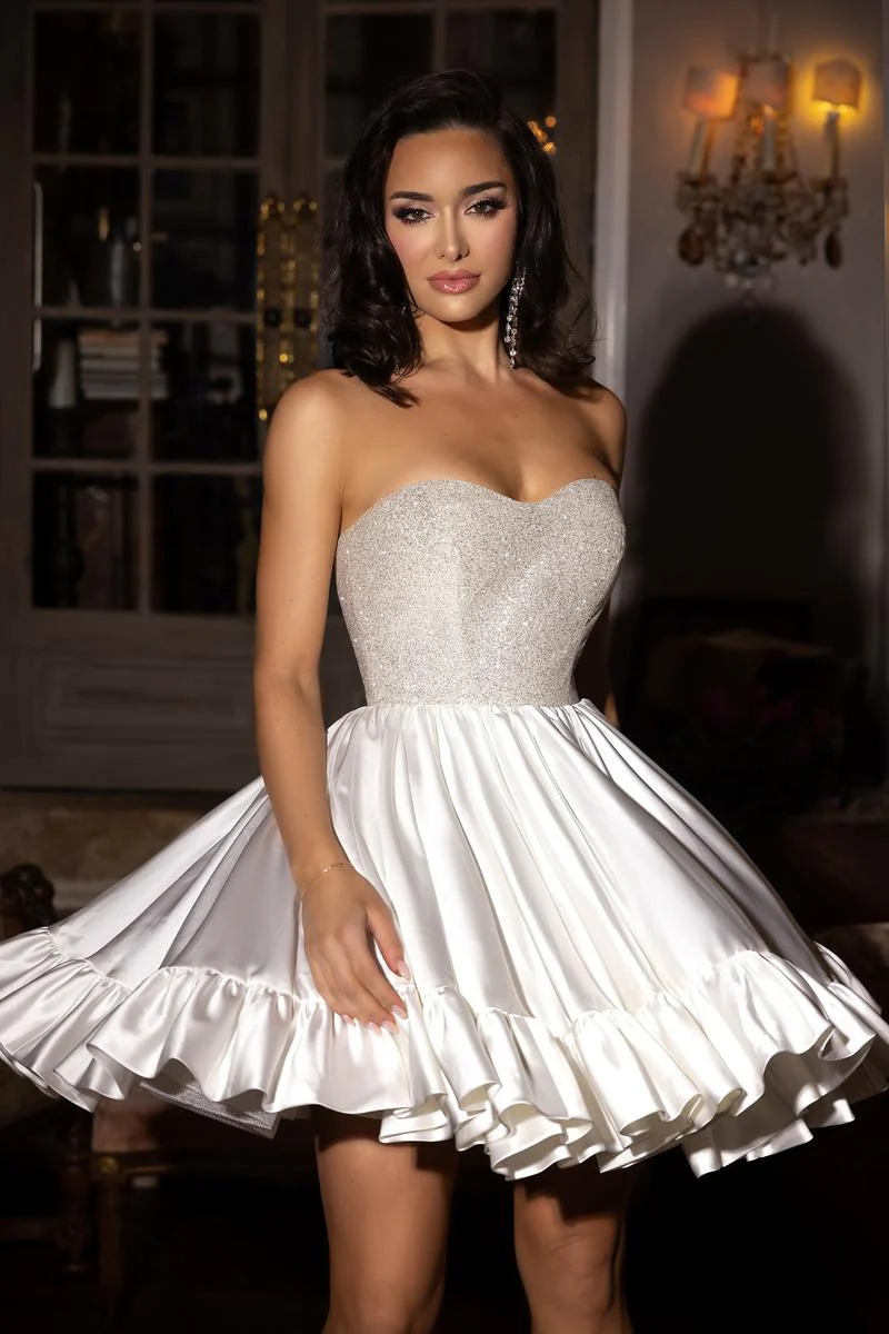 Portia and Scarlett Ruffle Cocktail Dress PS24418