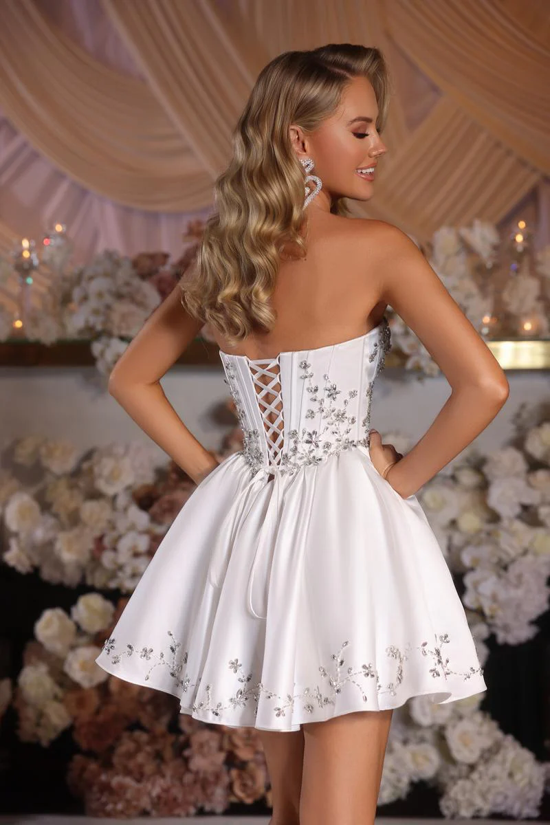 Portia and Scarlett Strapless Elongating Short Dress PS25567 - Image 2