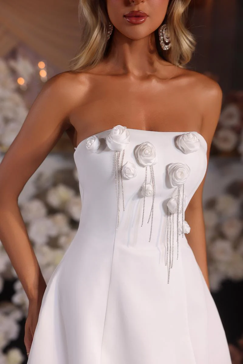 Portia and Scarlett Strapless A-Line Corset Reception Dress PS25572 - Image 6