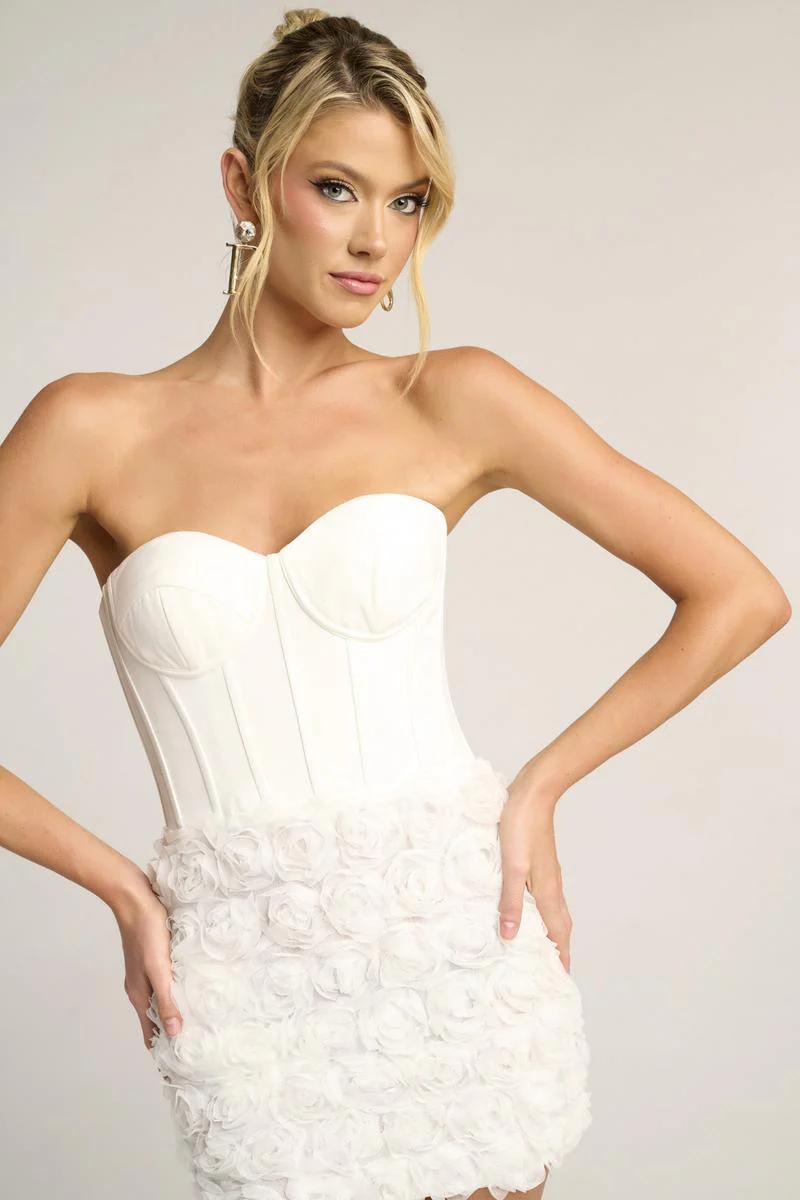 Portia & Scarlett Cocktail Rosette Skirt Dress PS26500 - Image 5