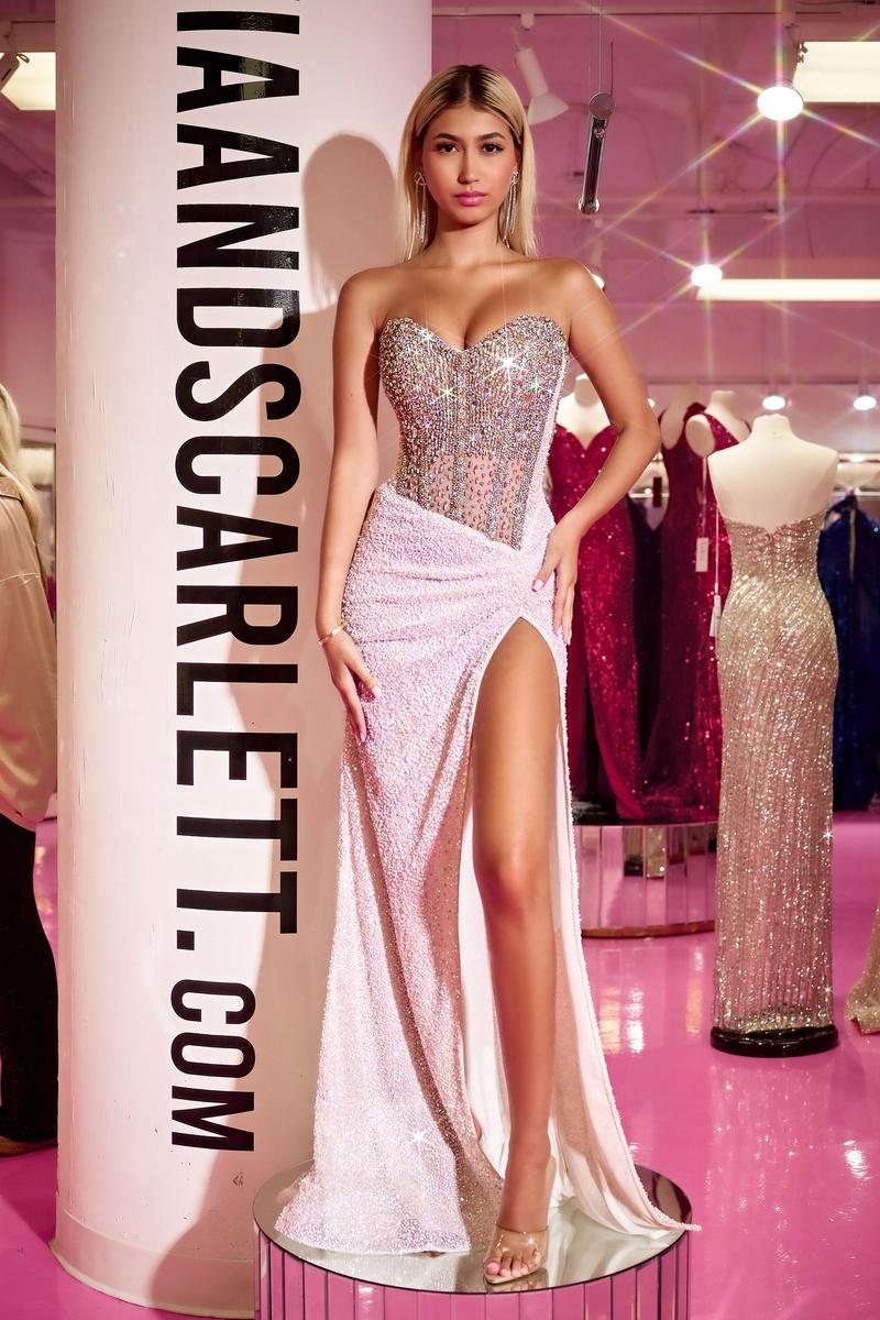 Portia & Scarlett Strapless Beaded Prom Dress PS24850C - Image 11