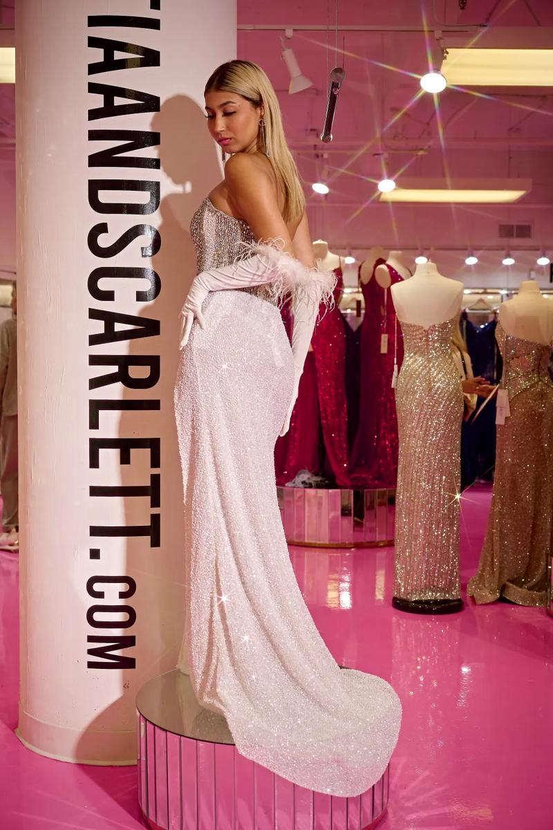 Portia & Scarlett Strapless Beaded Prom Dress PS24850C - Image 24