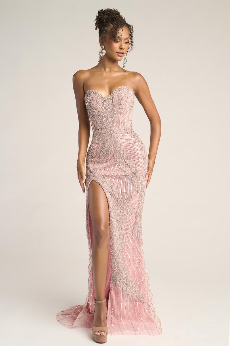 Portia and Scarlett Strapless Beaded Prom Dress PS26435C - Image 3