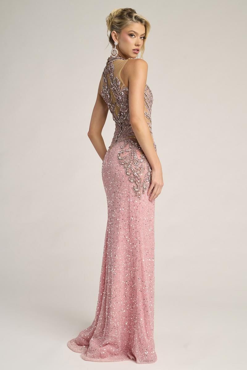 Portia and Scarlett Beaded Halter Prom Dress PS26436C - Image 4