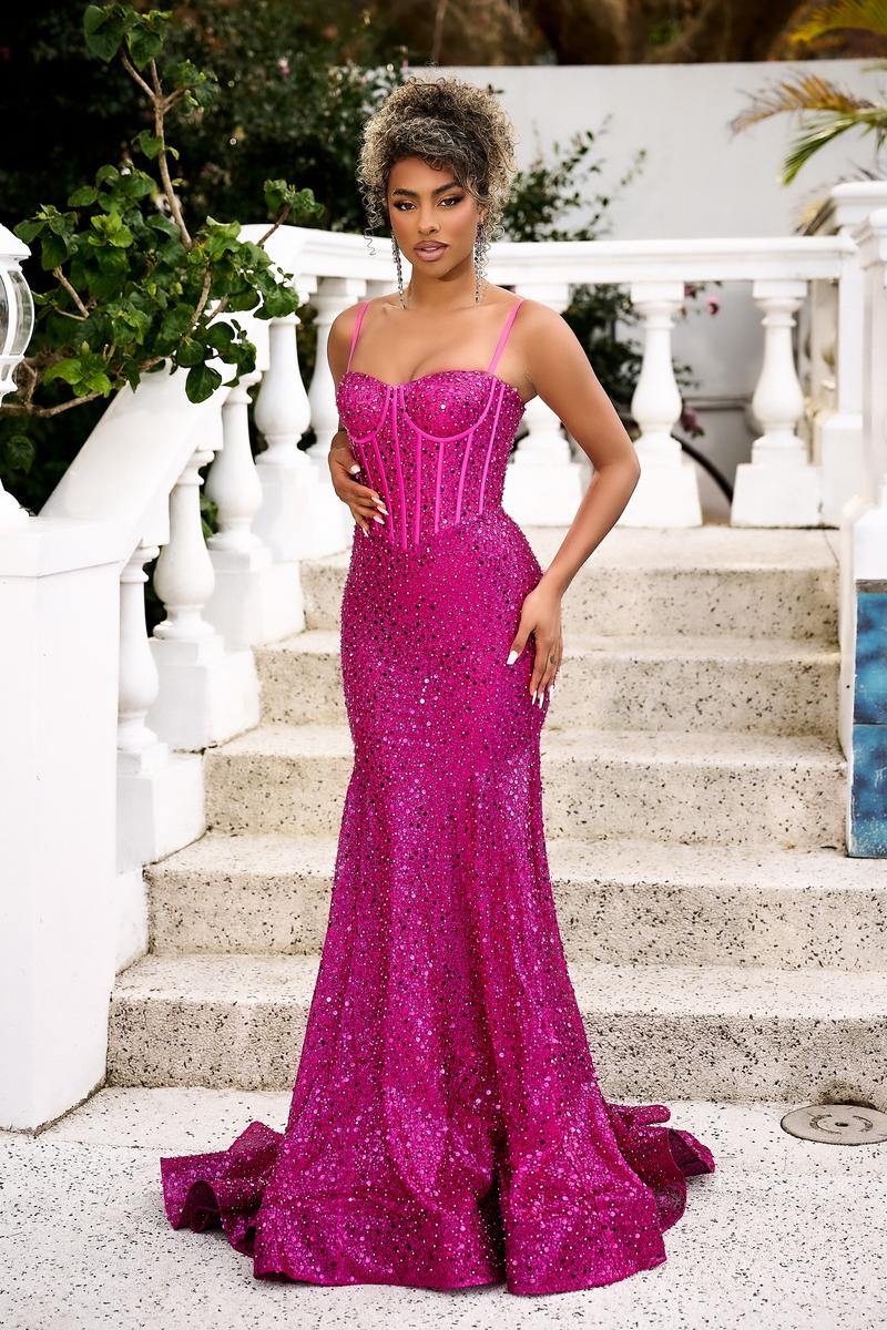 Portia and Scarlett Corset Beaded Prom Dress PS22036 - Image 5
