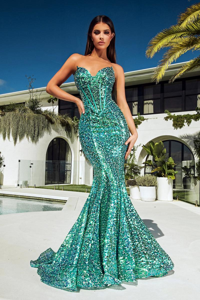 Portia and Scarlett Corset Sequin Prom Dress PS23293 - Image 6