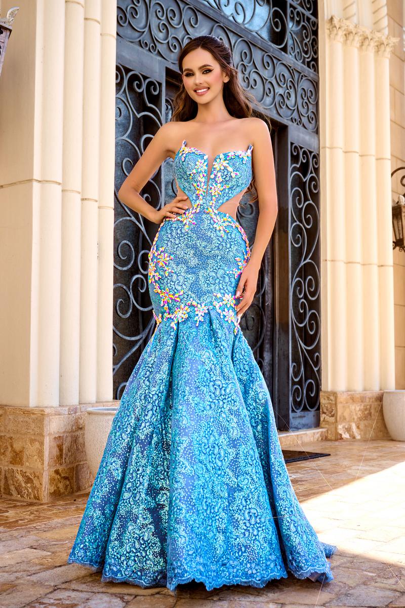 Portia and Scarlett Mermaid Prom Dress PS24089 - Image 5