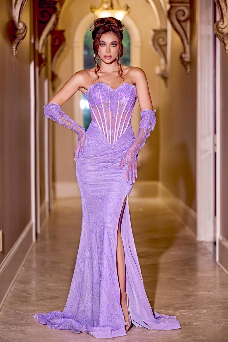 Portia and Scarlett Corset Lace Prom Dress PS24139 - Image 2